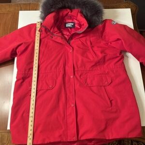EUC Men's 3X Lands End Coyote Fur Hood Expedition Winter Down Jacket Parka